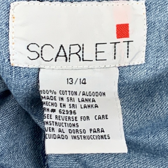 Scarlett blue denim midi dress size 13/14 - Picture 5 of 6